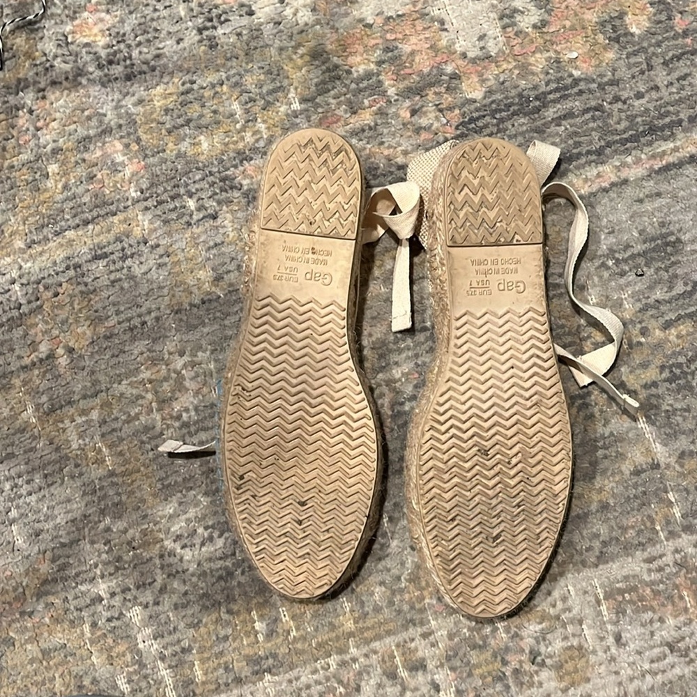 Gap Espadrille Denim Tie Sandals Size 7 View 3